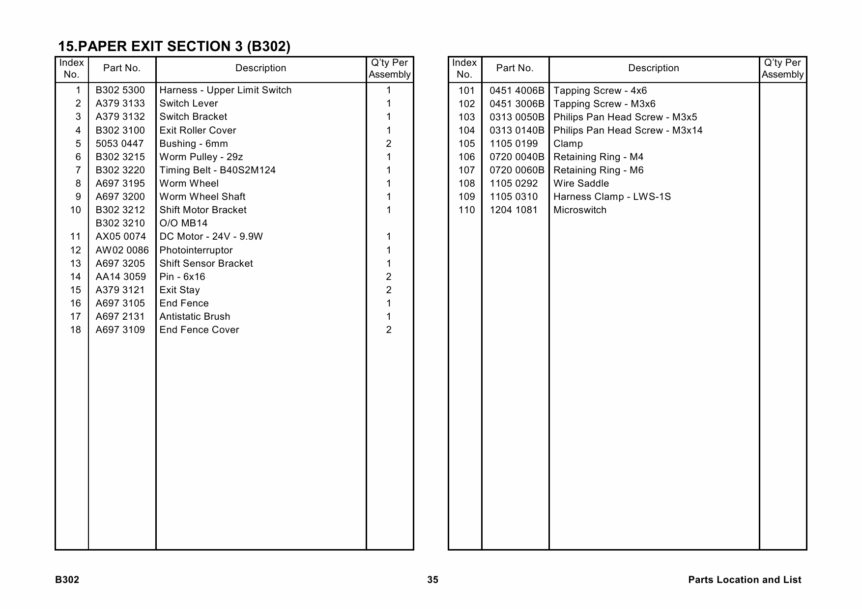 RICOH Options B302 3000-SHEET-FINISHER-SR810 Parts Catalog PDF download-4